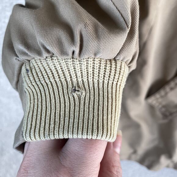 Vintage Sears Mens Store Jacket Mens 44 Beige Sherpa Lined STAINS/READ - Picture 11 of 16